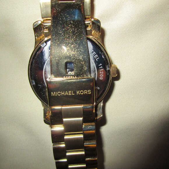 Michael Kors Stainless Steel Watch/ Emerald/Crystal Face - Picture 4 of 9